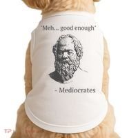 Mediocrates Meh Good Enough Sarcasm Doggie Tank thumb 0
