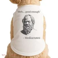 Mediocrates Meh Good Enough Sarcasm Doggie Tank thumb 0