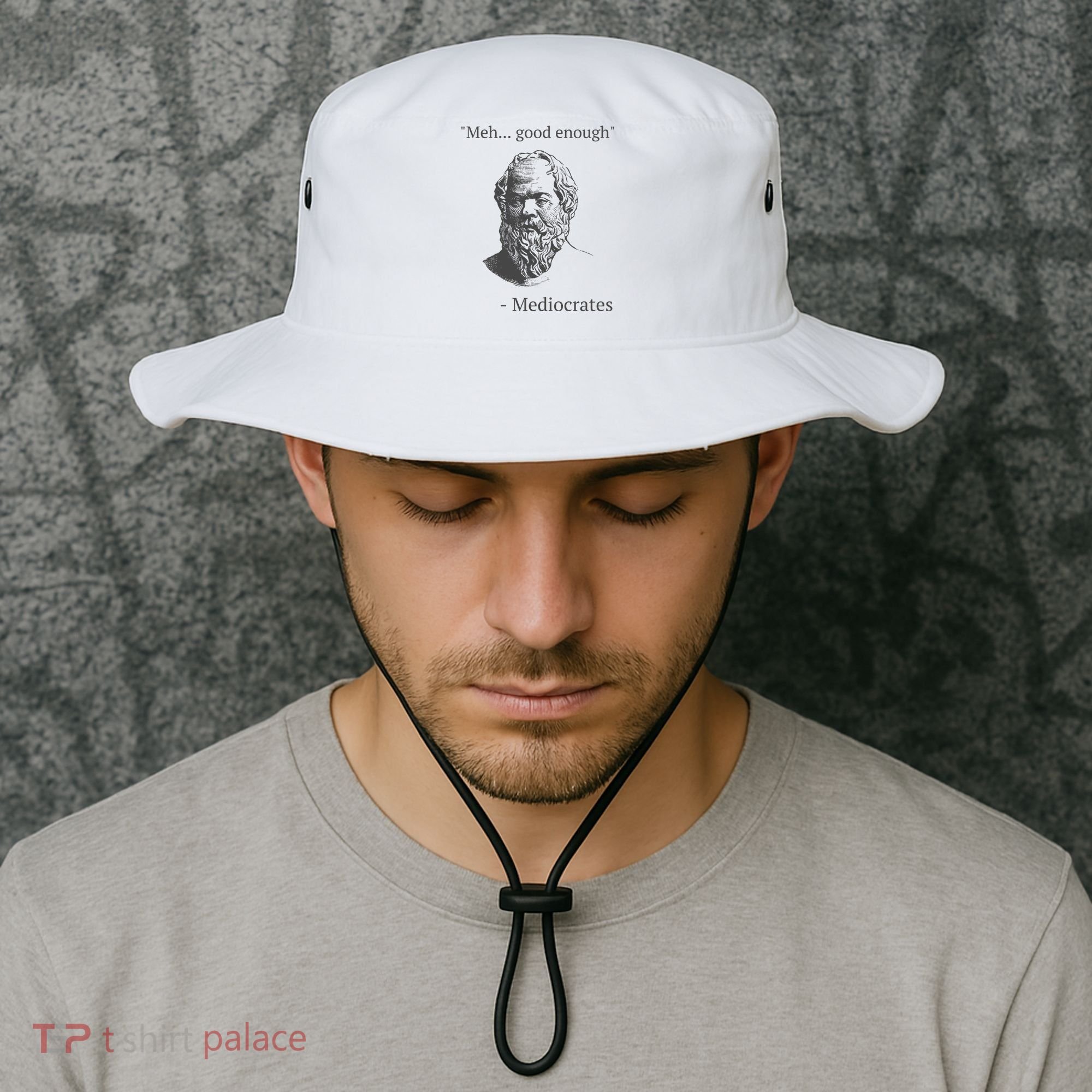 Mediocrates Meh Good Enough Sarcasm Bucket Hat