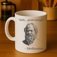 Mediocrates Meh Good Enough Sarcasm Coffee Mug thumb 4
