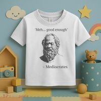 Mediocrates Meh Good Enough Sarcasm Toddler T-Shirt thumb 3