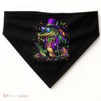 Mardigator Mardi Gras Alligator Costume USA-Made Doggie Bandana thumb 0