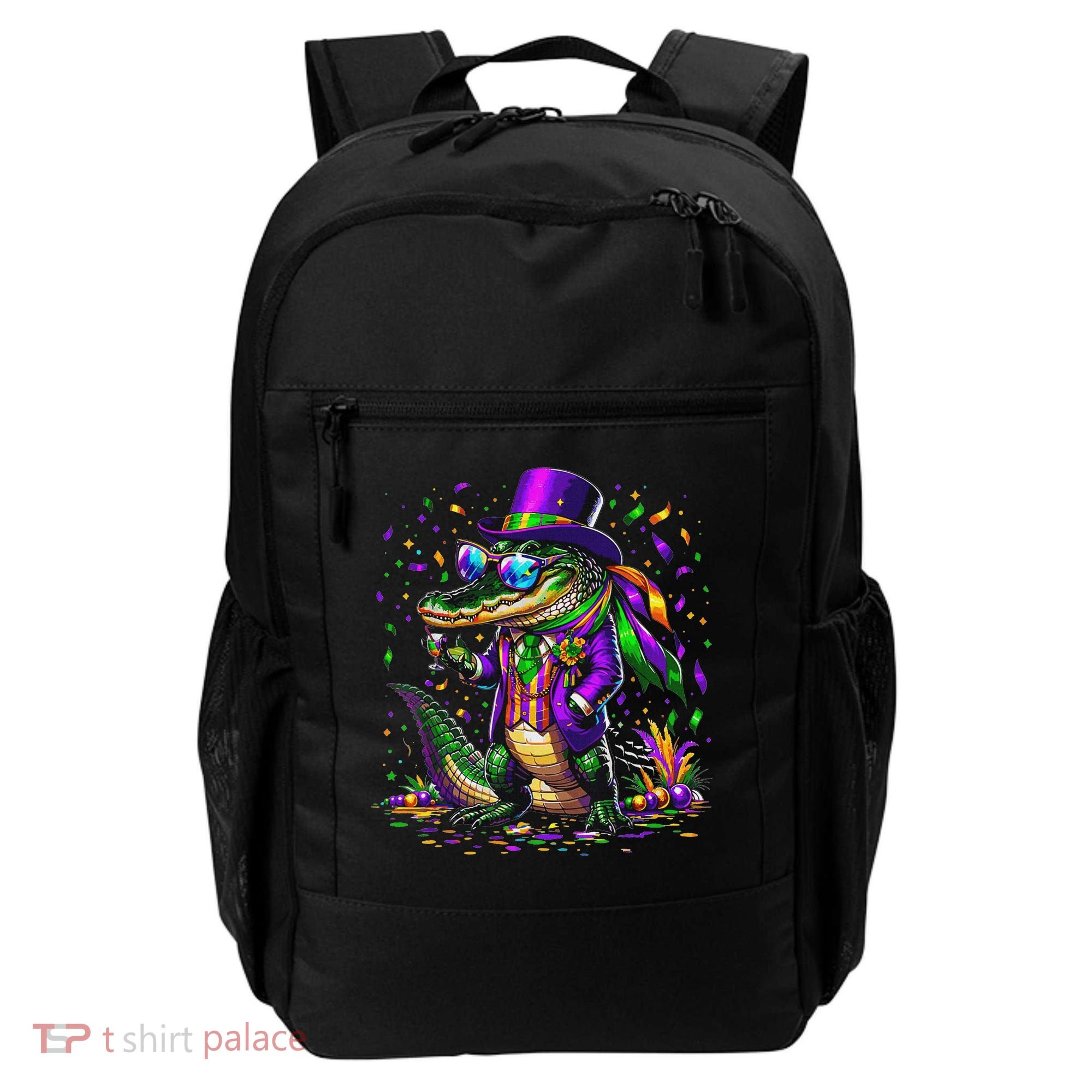 Mardigator Mardi Gras Alligator Costume Backpack