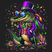 Mardigator Mardi Gras Alligator Costume Beanie thumb 2