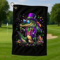 Mardigator Mardi Gras Alligator Costume Golf Towel thumb 1