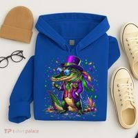 Mardigator Mardi Gras Alligator Costume Hoodie thumb 4