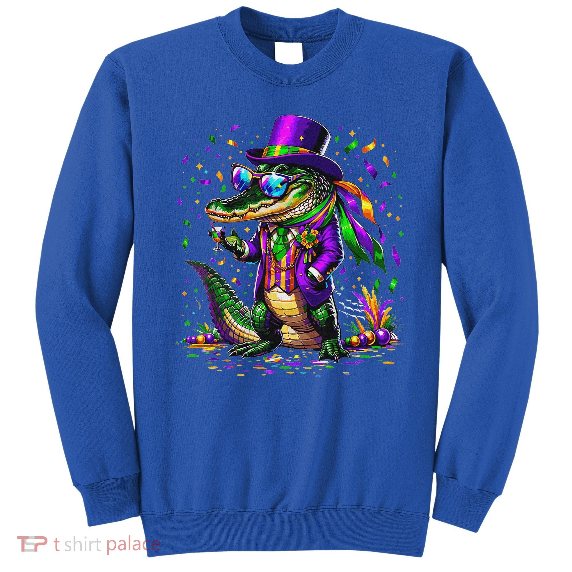 Mardigator Mardi Gras Alligator Costume Sweatshirt