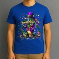 Mardigator Mardi Gras Alligator Costume T-Shirt thumb 3