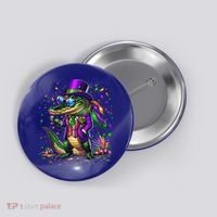 Mardigator Mardi Gras Alligator Costume Button thumb 0