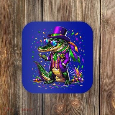 Mardigator Mardi Gras Alligator Costume Coaster