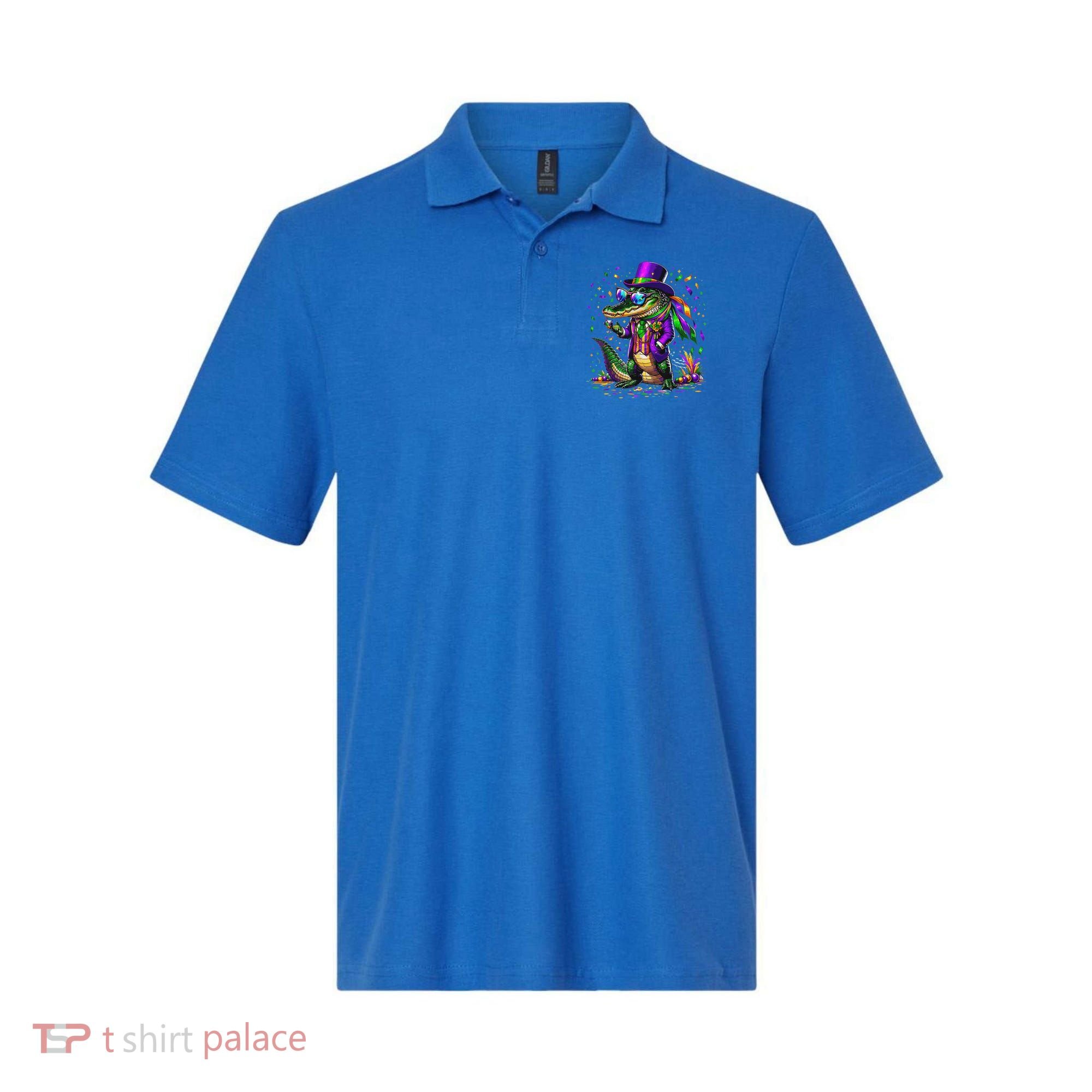 Mardigator Mardi Gras Alligator Costume Polo