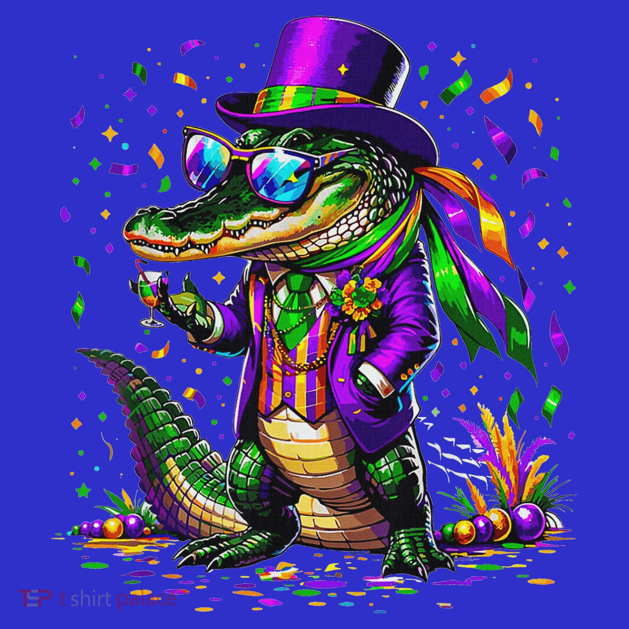 Mardigator Mardi Gras Alligator Costume Mousepad
