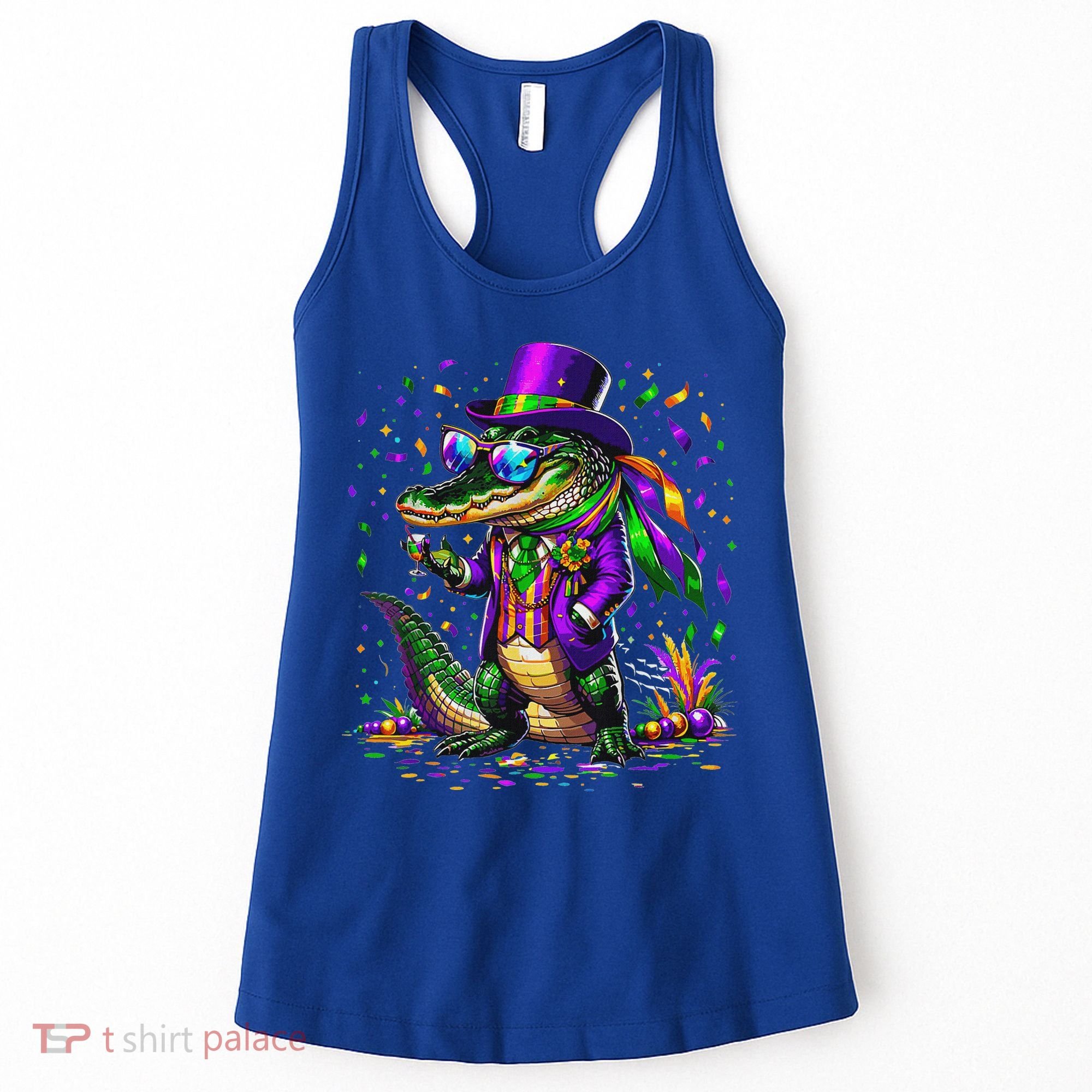 Mardigator Mardi Gras Alligator Costume Women's Tank Top