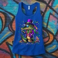Mardigator Mardi Gras Alligator Costume Women's Tank Top thumb 3