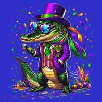 Mardigator Mardi Gras Alligator Costume Women's Tank Top thumb 5
