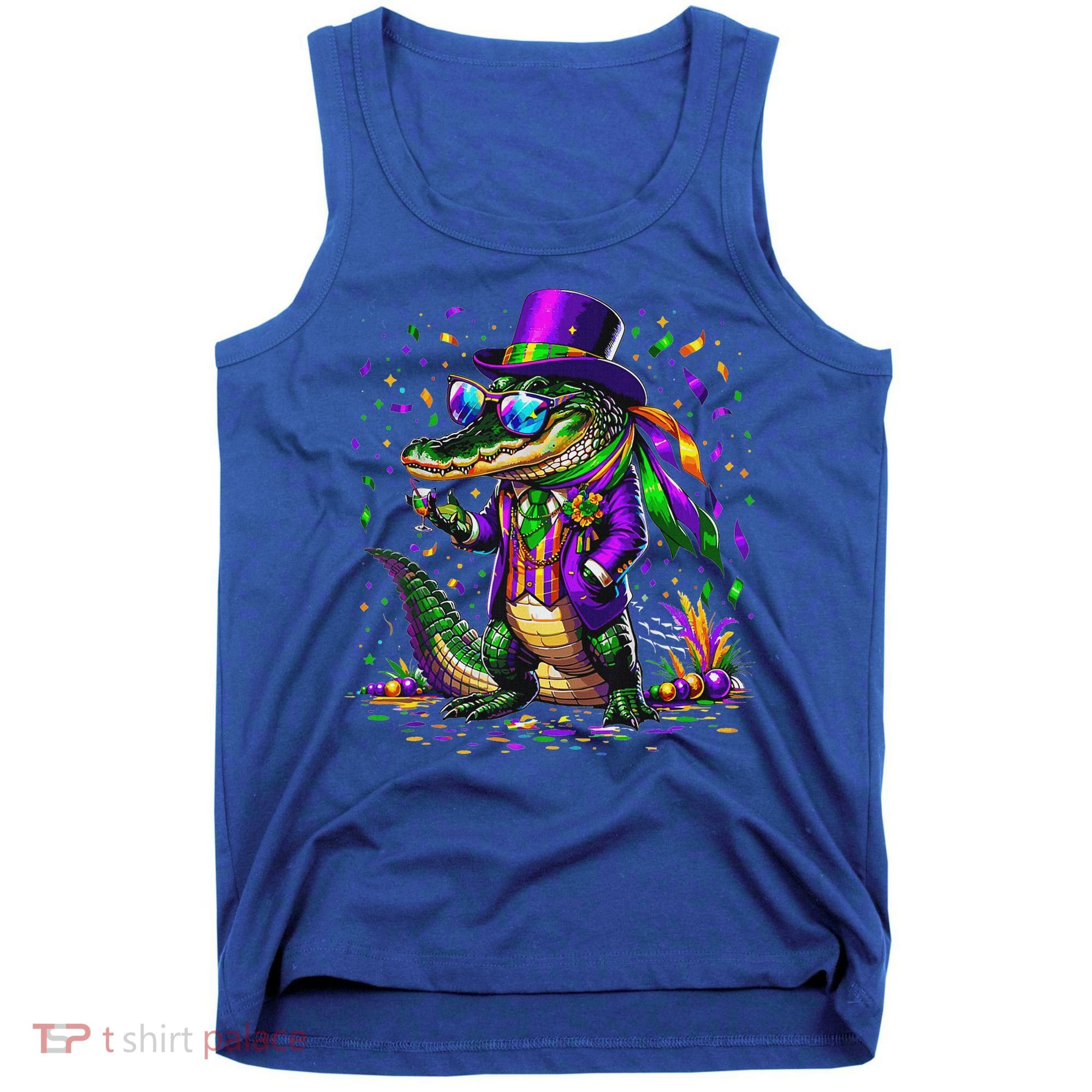 Mardigator Mardi Gras Alligator Costume Tank Top