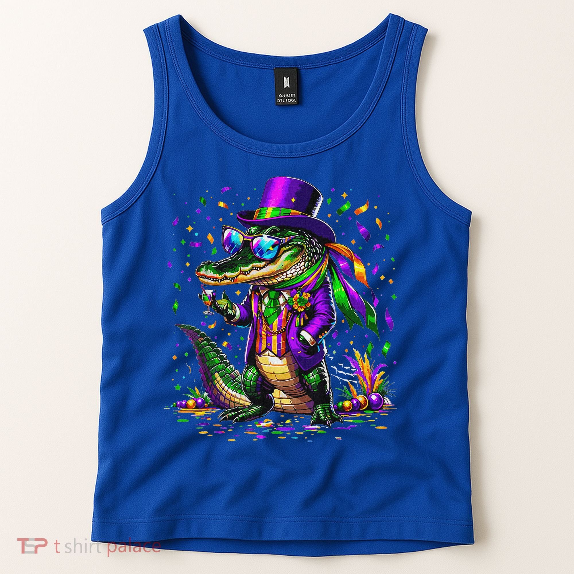 Mardigator Mardi Gras Alligator Costume Tank Top
