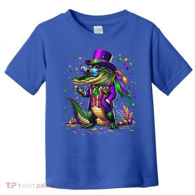 Mardigator Mardi Gras Alligator Costume Toddler T-Shirt