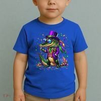 Mardigator Mardi Gras Alligator Costume Toddler T-Shirt thumb 2