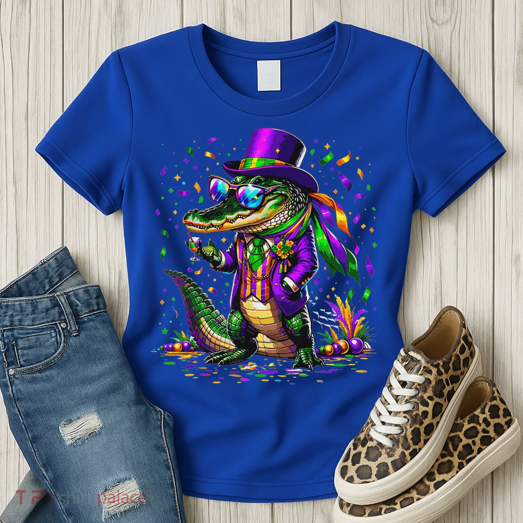 Mardigator Mardi Gras Alligator Costume Women's T-Shirt