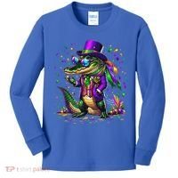 Mardigator Mardi Gras Alligator Costume Kids Long Sleeve Shirt thumb 0