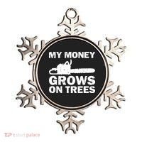 My Money Grows On Trees Funny Logger Arborist Logging Ornament thumb 0