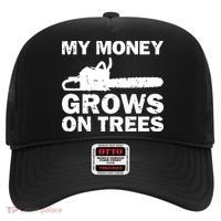 My Money Grows On Trees Funny Logger Arborist Logging Hat thumb 0