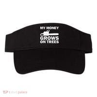 My Money Grows On Trees Funny Logger Arborist Logging Visor thumb 0