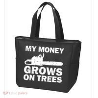 My Money Grows On Trees Funny Logger Arborist Logging Tote Bag thumb 3