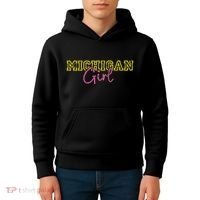 Michiganian Michigan Girl Great Lakes State Proud Yooper Kids Hoodie thumb 4