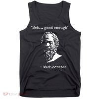 Mediocrates Meh Good Enough Sarcasm Tank Top thumb 0
