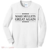 MAKE MULLETS GREAT AGAIN  Funny Mullet Hair Gift   Kids Long Sleeve Shirt thumb 0