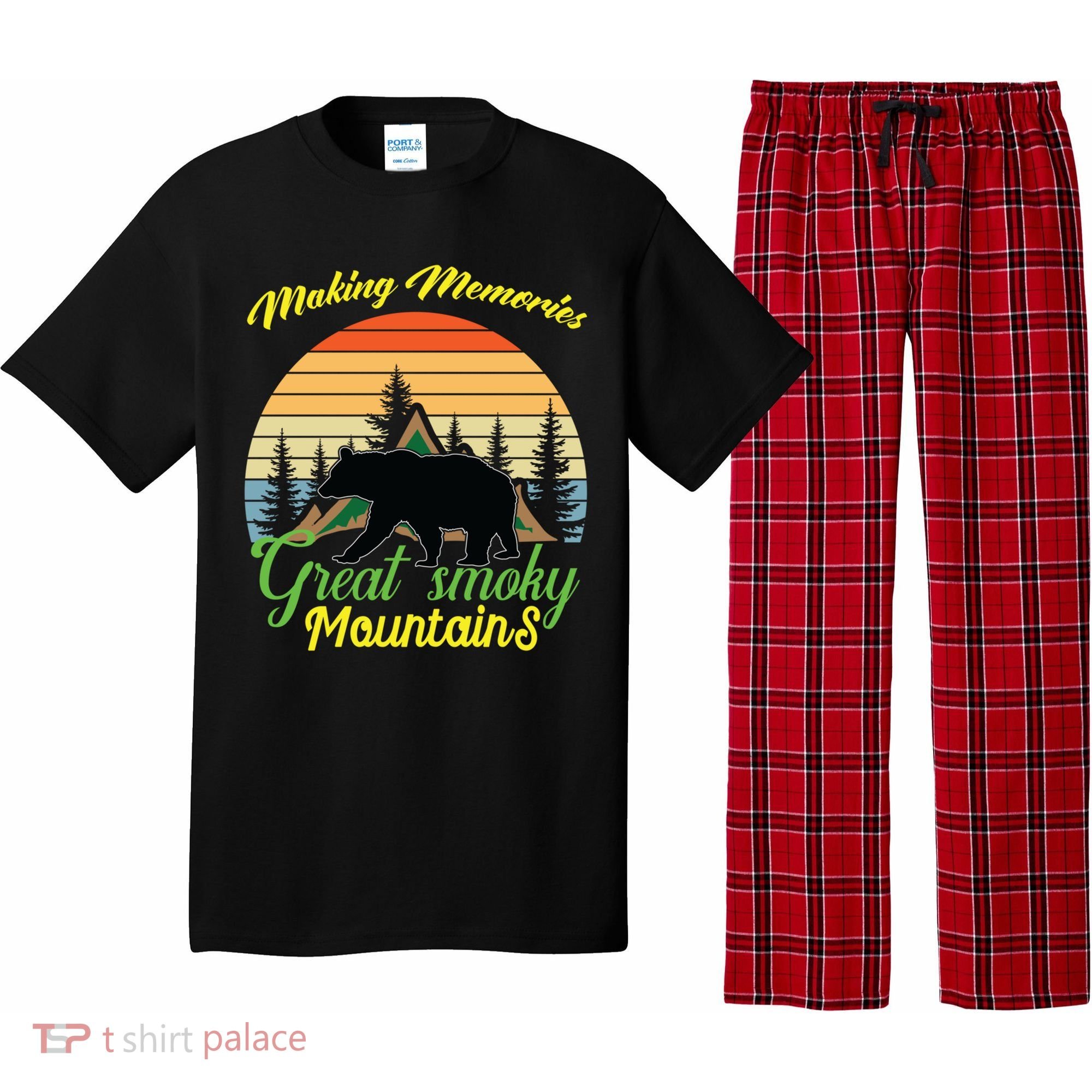 Making Memories Great Smoky Mountains Bear Tennessee Gift Pajama Set