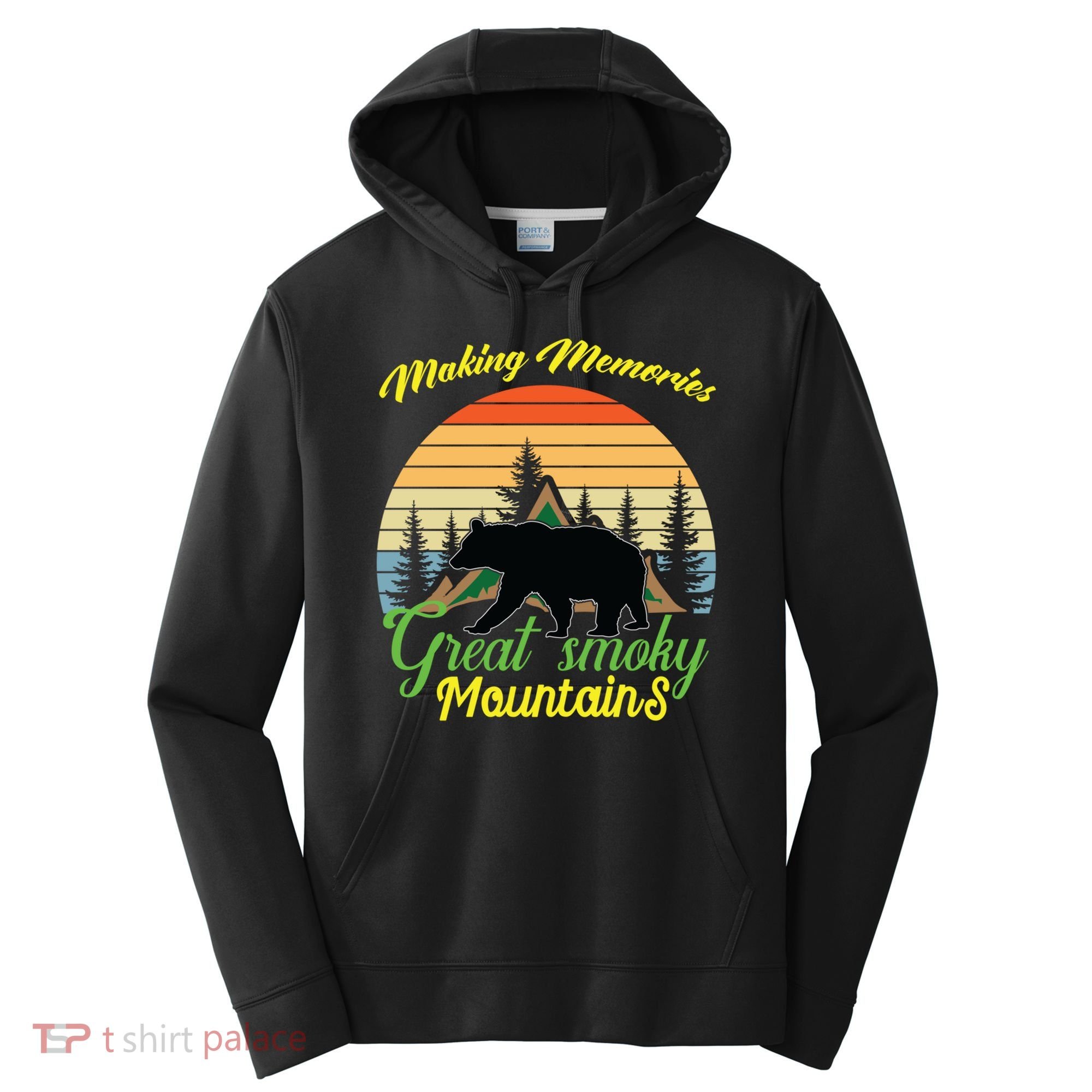 Making Memories Great Smoky Mountains Bear Tennessee Gift Performance Fleece Hoodie