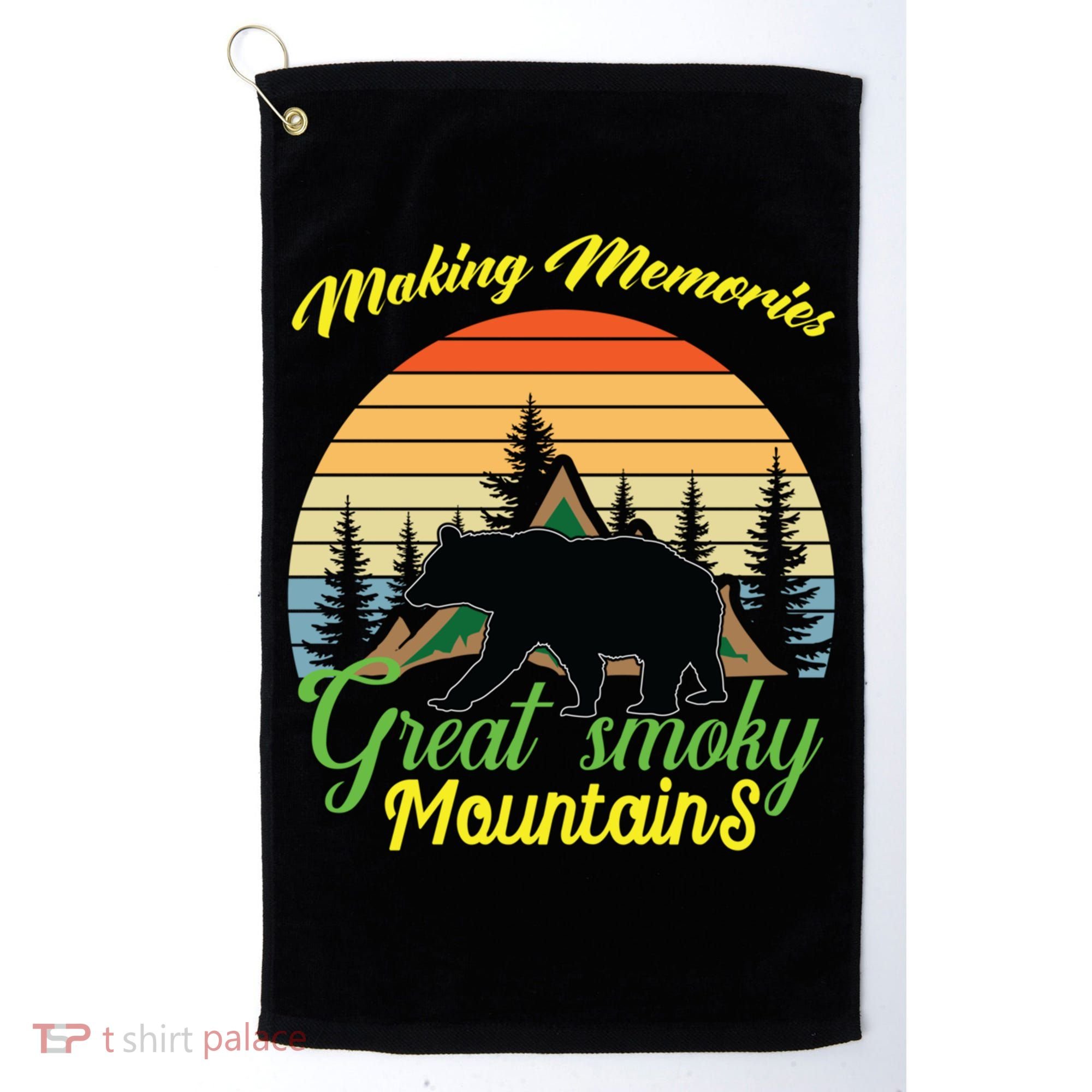 Making Memories Great Smoky Mountains Bear Tennessee Gift Golf Towel