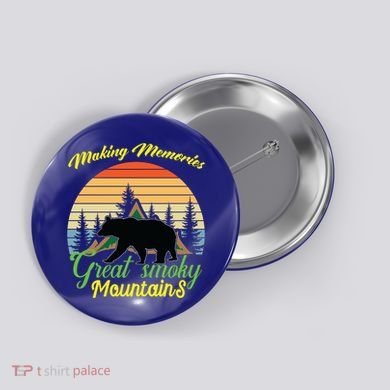Making Memories Great Smoky Mountains Bear Tennessee Gift Button