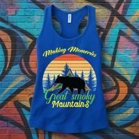 Making Memories Great Smoky Mountains Bear Tennessee Gift Women's Tank Top thumb 3