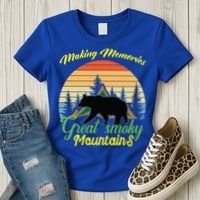 Making Memories Great Smoky Mountains Bear Tennessee Gift Women's T-Shirt thumb 3