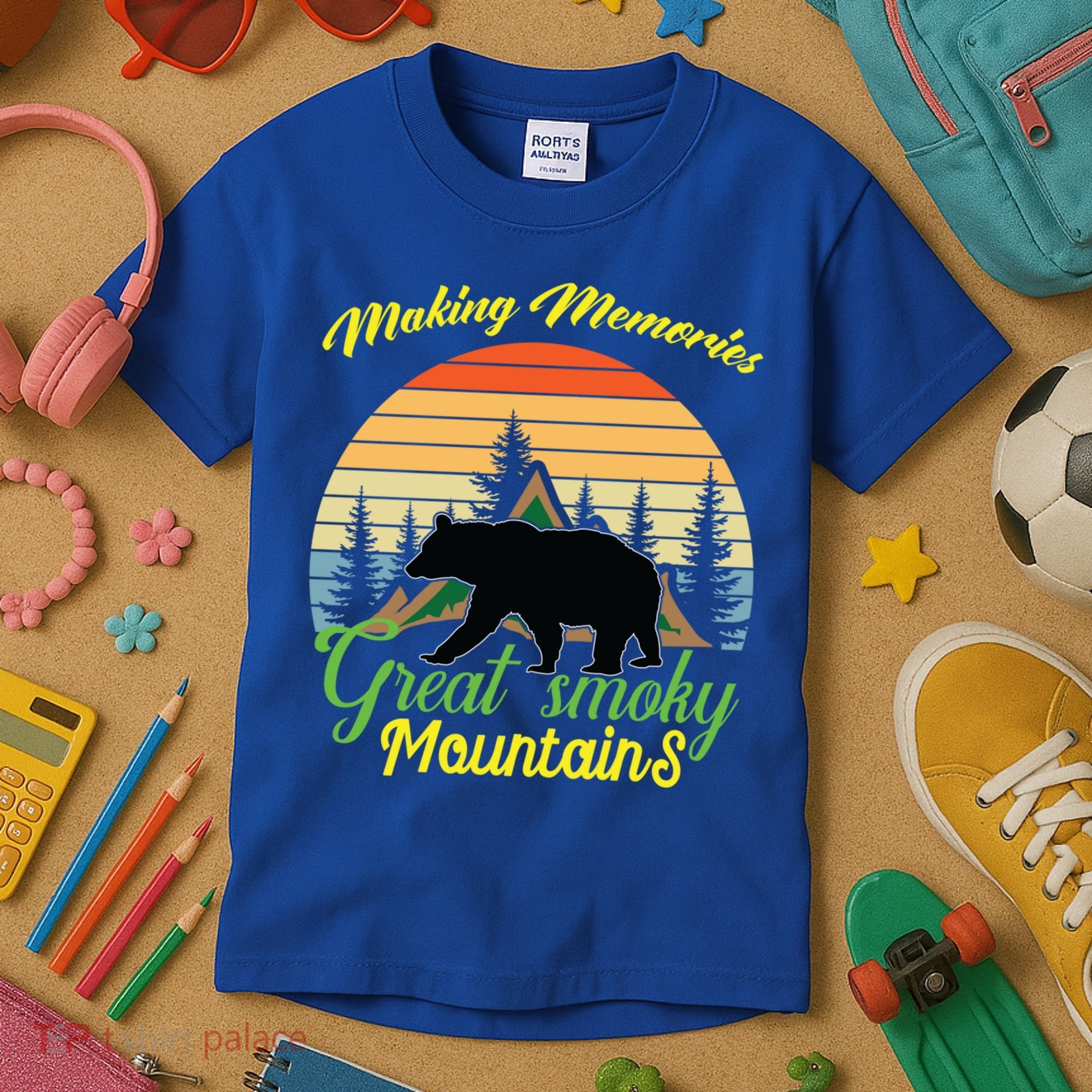 Making Memories Great Smoky Mountains Bear Tennessee Gift Kids T-Shirt