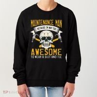 Maintenance Man Gifts Funny Technician Too Awesome Women's Sweatshirt thumb 0