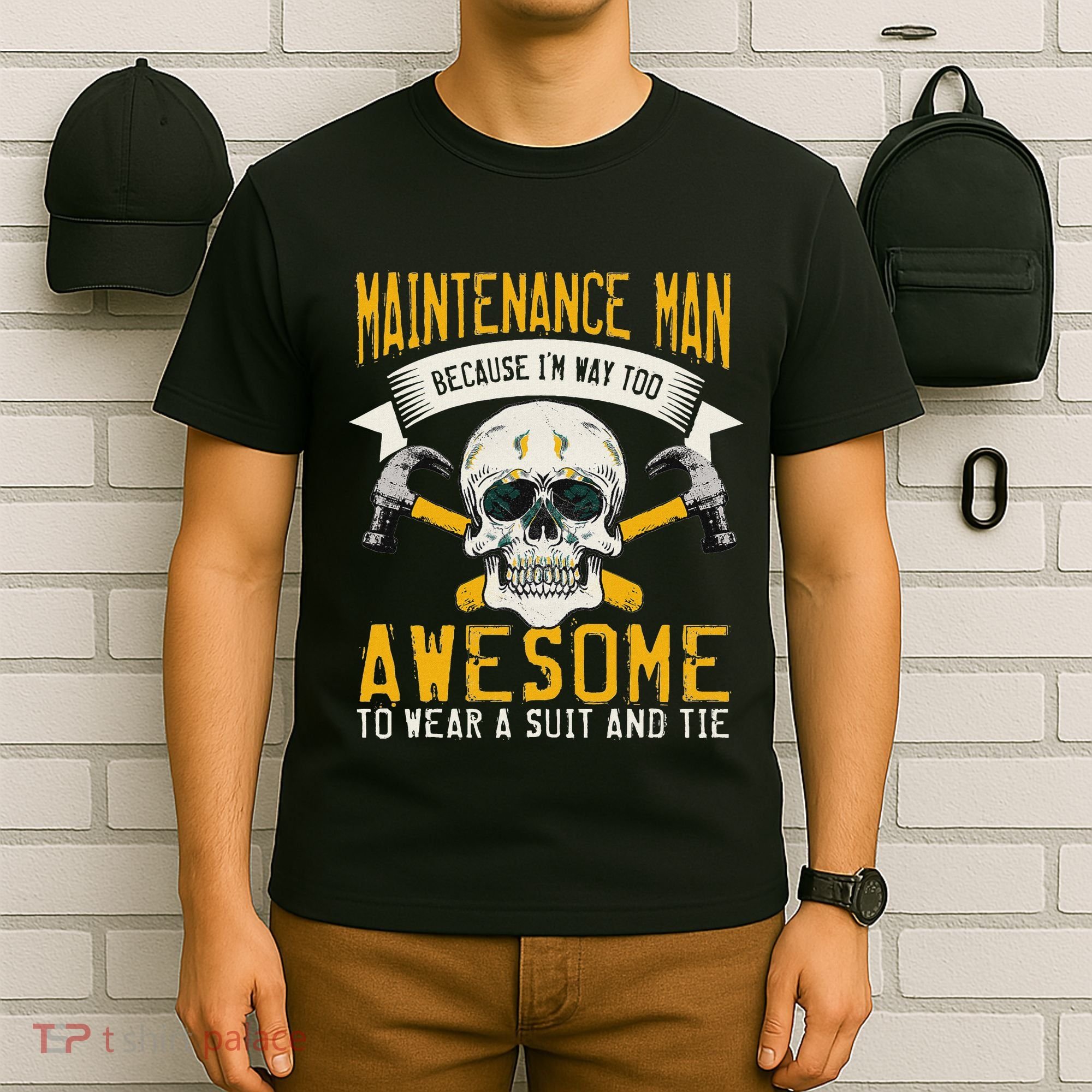 Maintenance Man Gifts Funny Technician Too Awesome T-Shirt