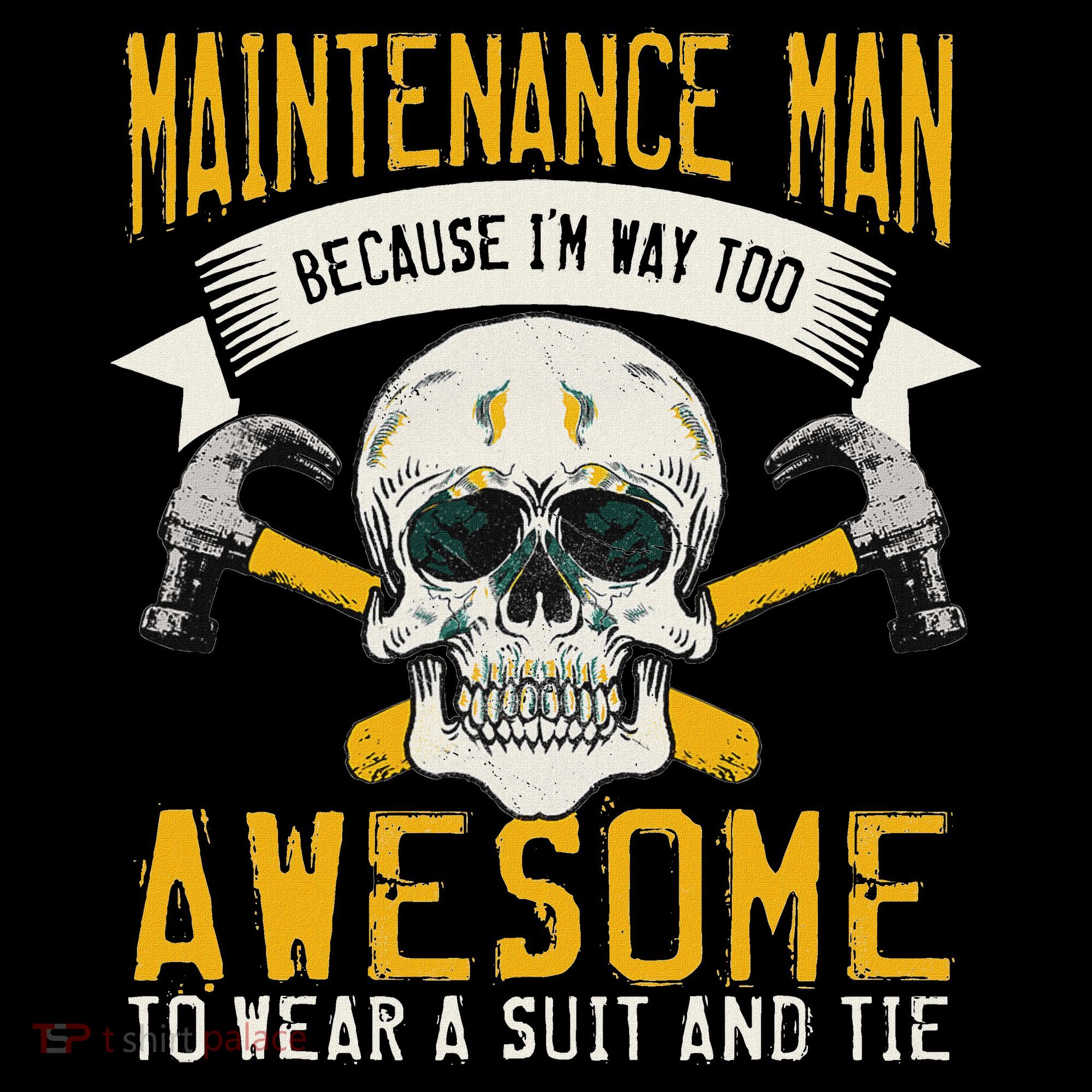 Maintenance Man Gifts Funny Technician Too Awesome Women's Hoodie