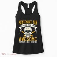 Maintenance Man Gifts Funny Technician Too Awesome Women's Tank Top thumb 0