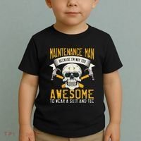 Maintenance Man Gifts Funny Technician Too Awesome Toddler T-Shirt thumb 2