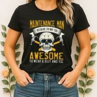Maintenance Man Gifts Funny Technician Too Awesome Women's T-Shirt thumb 2