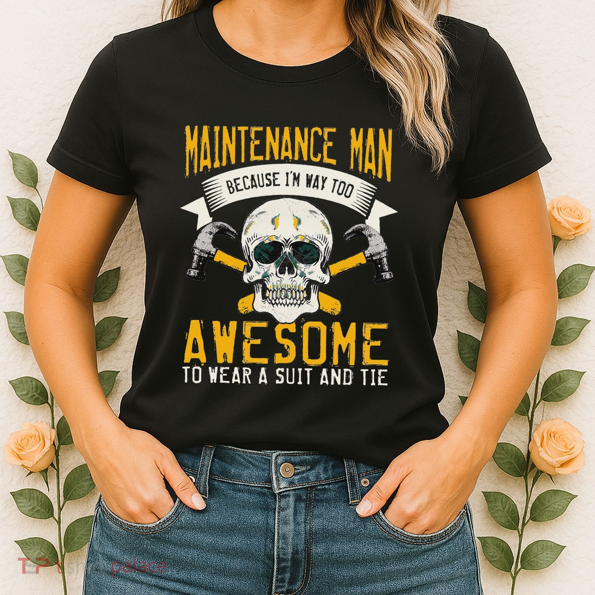 Maintenance Man Gifts Funny Technician Too Awesome Women's T-Shirt
