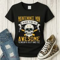 Maintenance Man Gifts Funny Technician Too Awesome Women's T-Shirt thumb 3