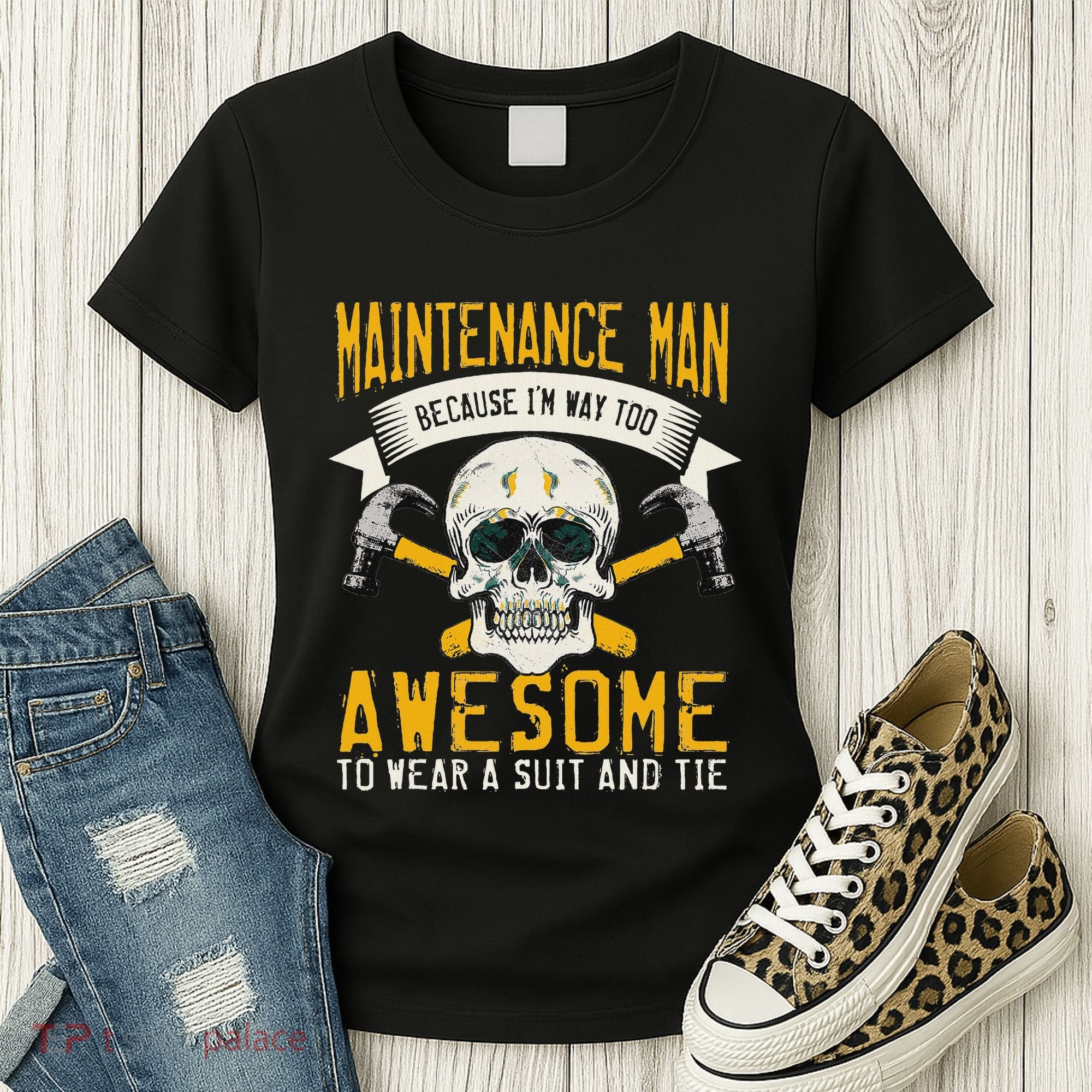 Maintenance Man Gifts Funny Technician Too Awesome Women's T-Shirt