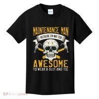 Maintenance Man Gifts Funny Technician Too Awesome Kids T-Shirt thumb 0
