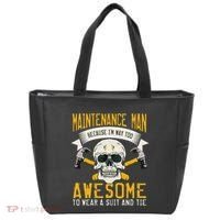 Maintenance Man Gifts Funny Technician Too Awesome Tote Bag thumb 0
